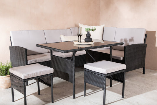 Hjørnesofa sæt Sort Sort