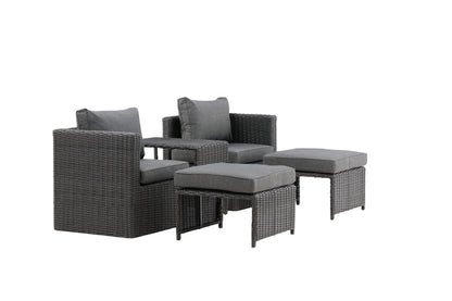 Quad Lounge Sæt Sort