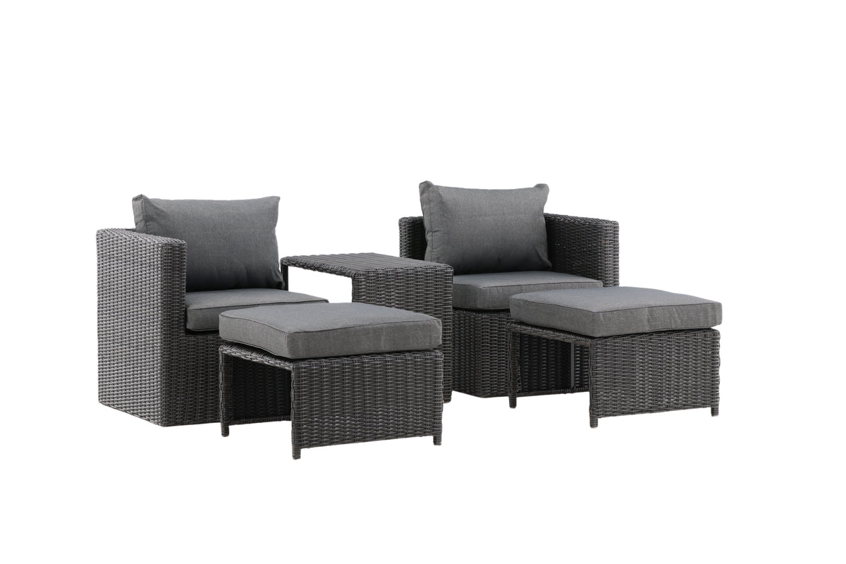 Quad Lounge Sæt Sort