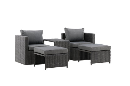 Quad Lounge Sæt Sort