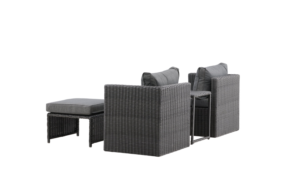 Quad Lounge Sæt Sort