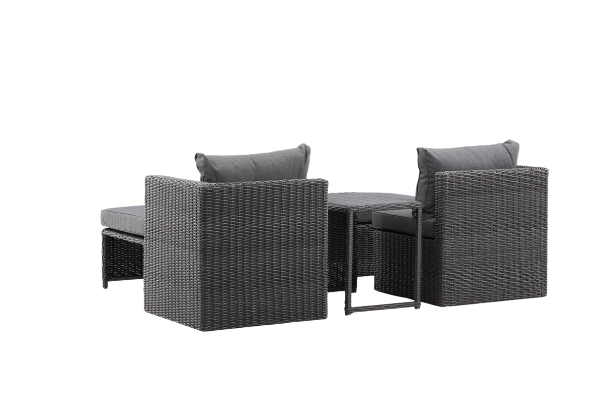 Quad Lounge Sæt Sort