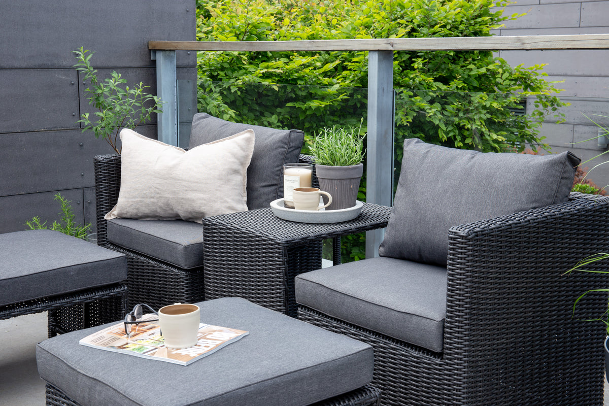 Quad Lounge Sæt Sort