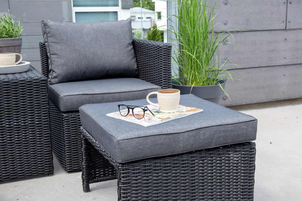 Quad Lounge Sæt Sort