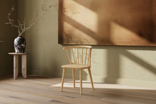 Spisebordsstol 2-pak Natur