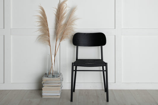 Spisebordsstol 2-pak Sort