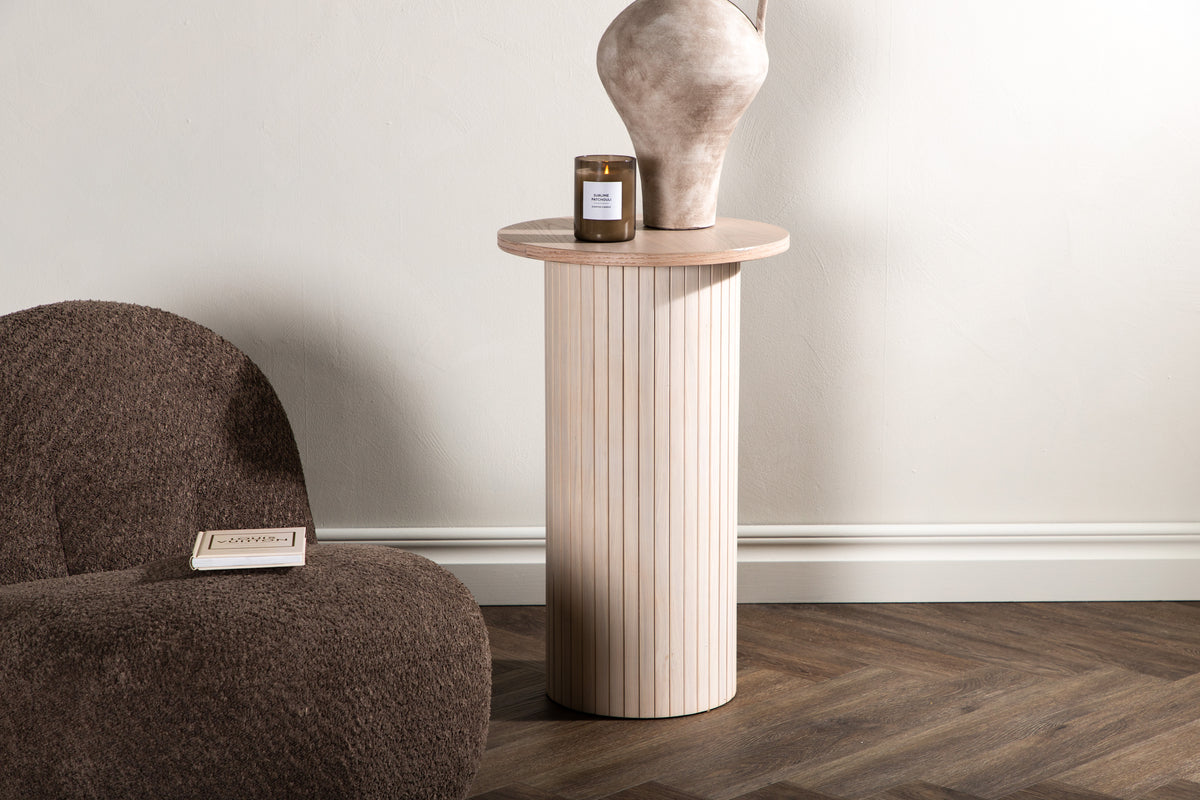 Bianca Side Table ⌀40 Hvidvasket