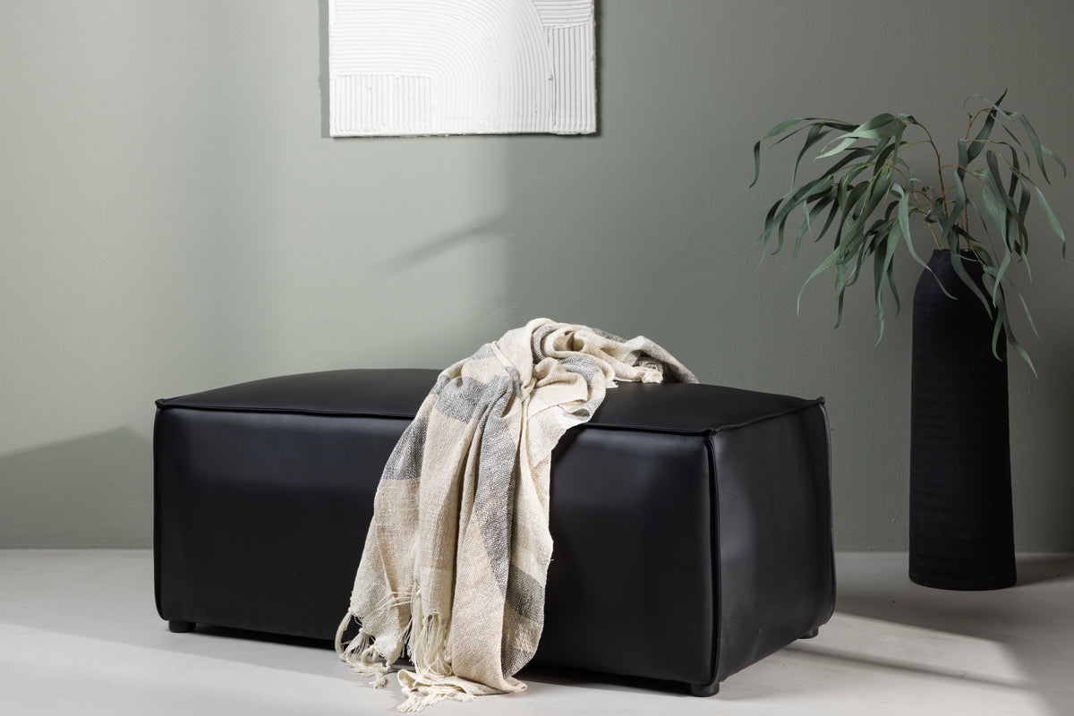 Palermo Puff 119 x 47 x 59 Sort