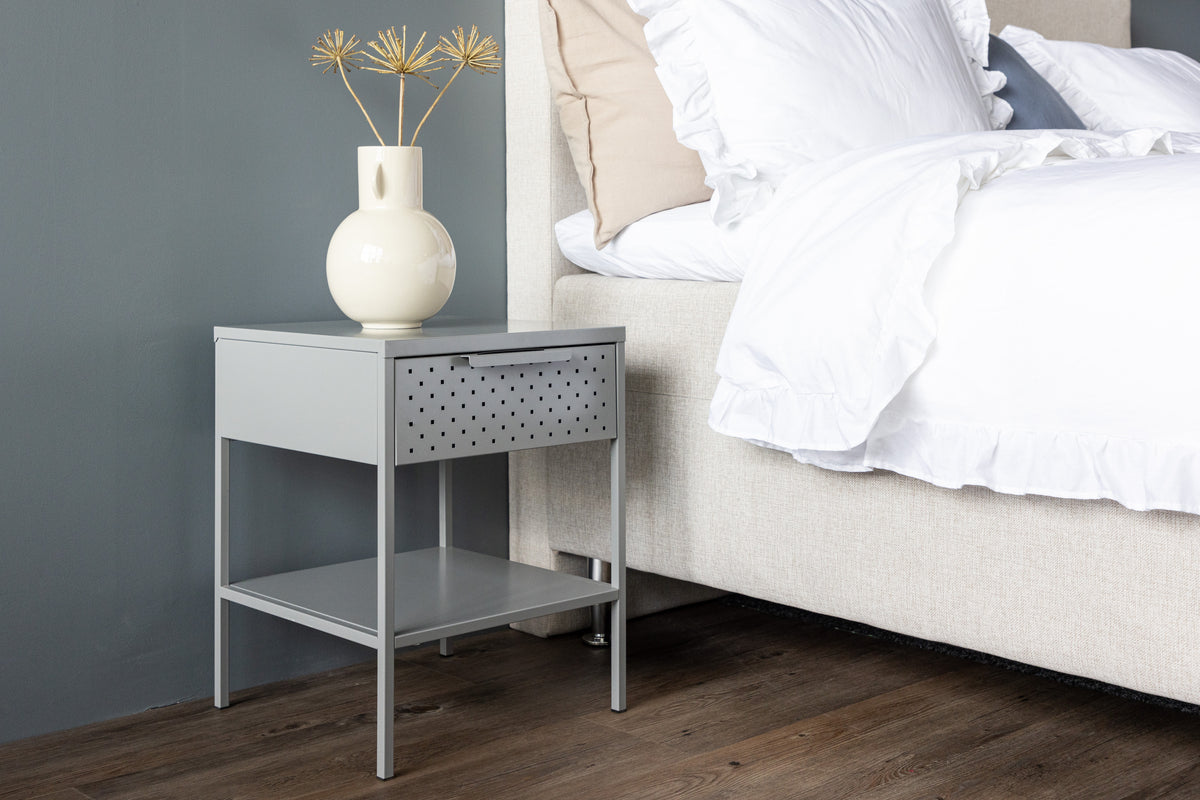 Sacramento Bedside Table 40 x 40 Light Grey