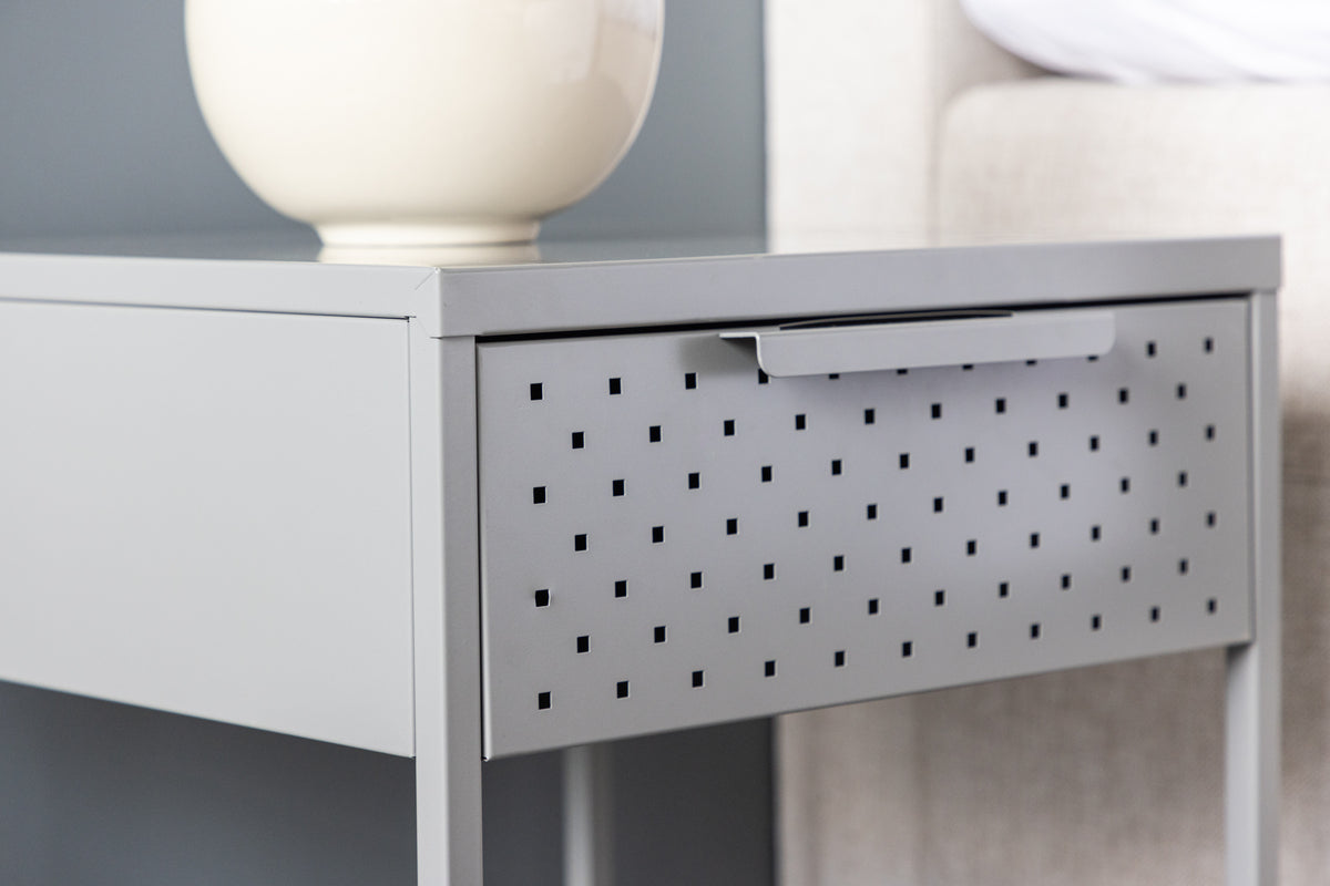 Sacramento Bedside Table 40 x 40 Light Grey