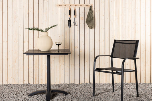 Cafébord 70 x 70 Sort