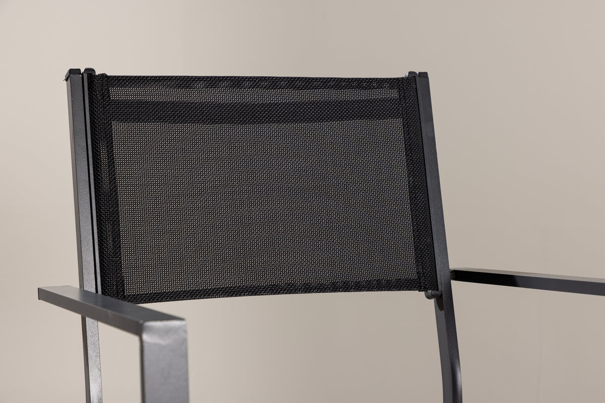 Spisebordsstol 2-pak Sort