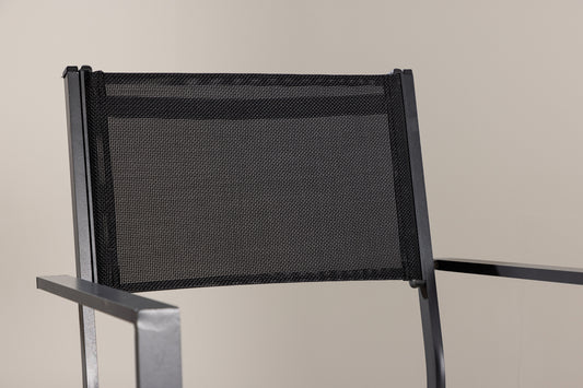 Spisebordsstol 2-pak Sort