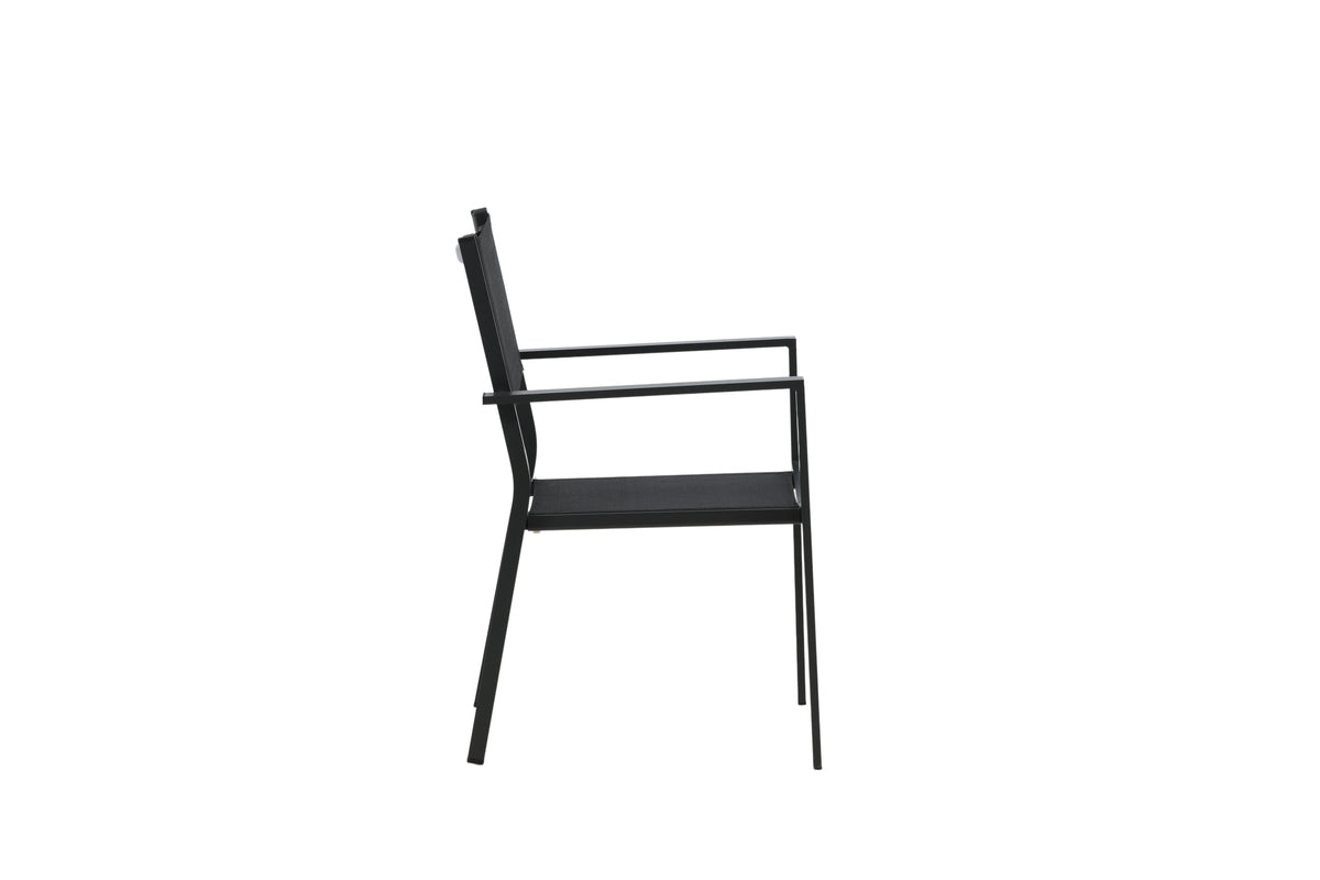 Spisebordsstol 2-pak Sort