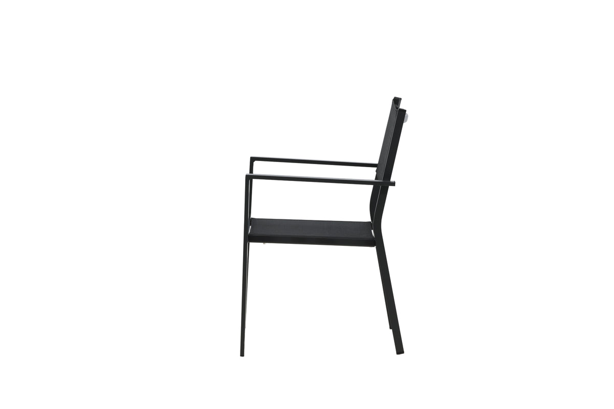 Spisebordsstol 2-pak Sort