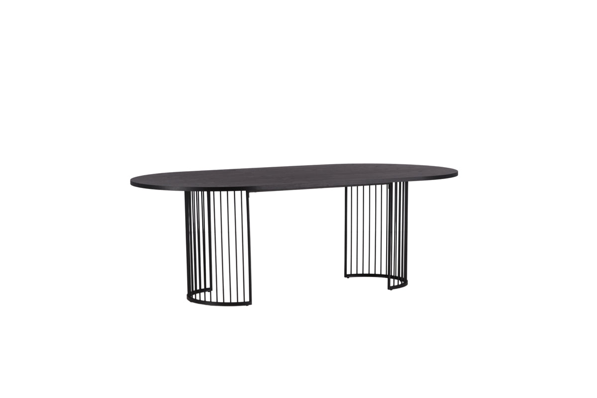 Hamneskär Oval Spisebord 220 x 110 Sort