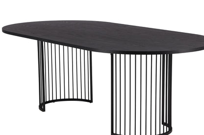 Hamneskär Oval Spisebord 220 x 110 Sort
