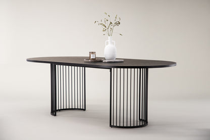 Hamneskär Oval Spisebord 220 x 110 Sort
