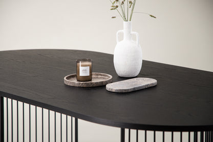 Hamneskär Oval Spisebord 220 x 110 Sort
