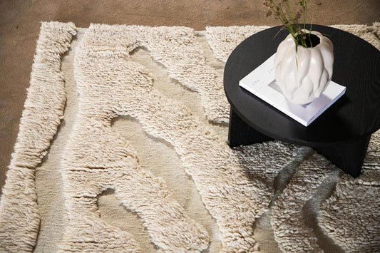 Rektangulært tæppe 240 x 170 Beige