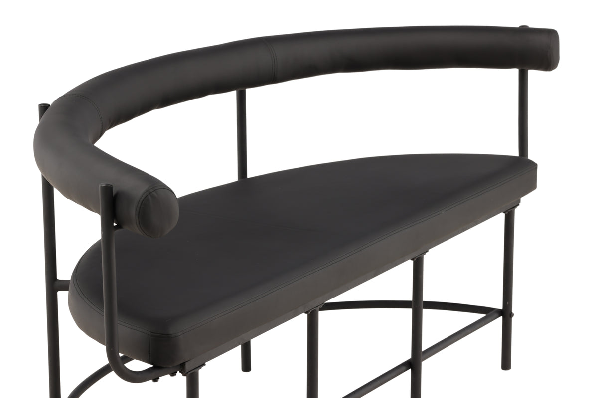 Bænk Sofa 51 x 75 x 165 Sort