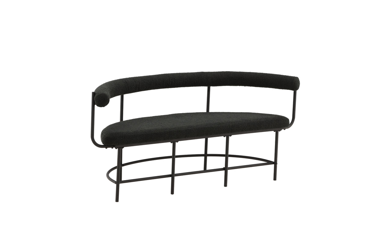 Bænk Sofa 51 x 75 x 165 Sort