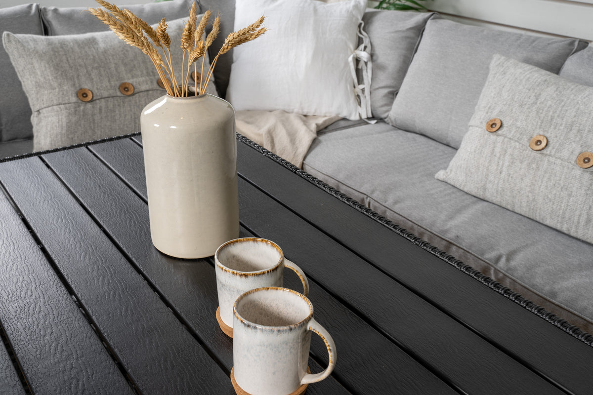 Hjørnesofa sæt Sort Sort