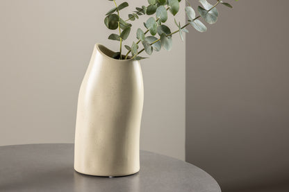 Ernst Vase 23 x 12 x 9 Beige med Sorte Prikker