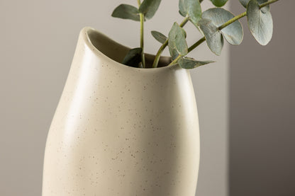 Ernst Vase 23 x 12 x 9 Beige med Sorte Prikker