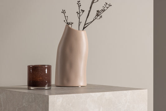 Vase 23 x 12 x 9 Lyserød