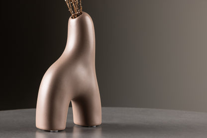 Aya Vase 5 x 16 x 10 Brun