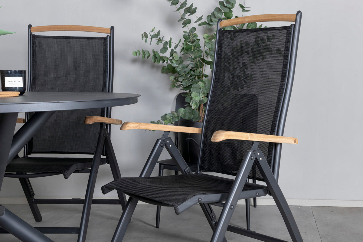 Positionsstol 2-pak Sort