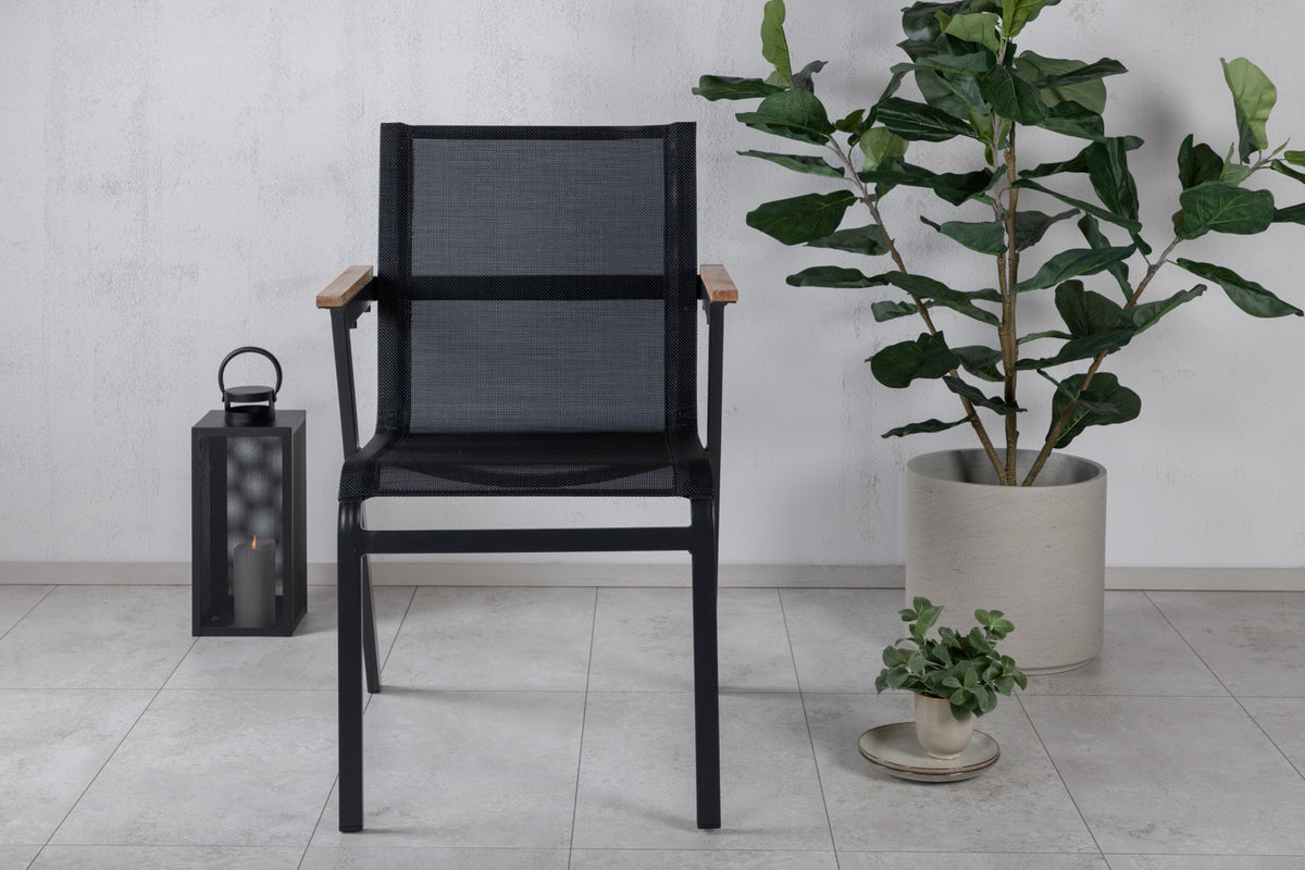 Mexico Spisebordsstole 6-pak Sort