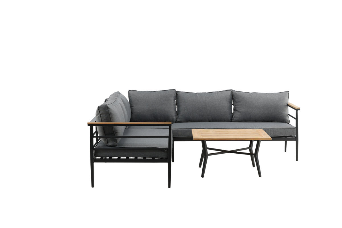 Hjørnesofa sæt Nature Sort