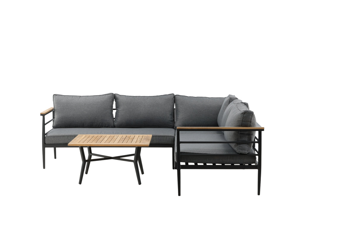 Hjørnesofa sæt Nature Sort