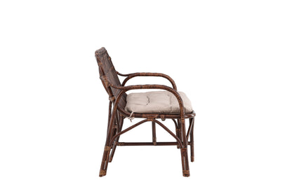 2-personers sofa, mørk valnød