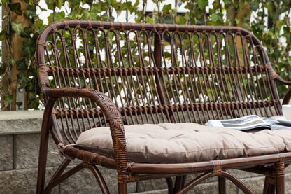 2-personers sofa, mørk valnød