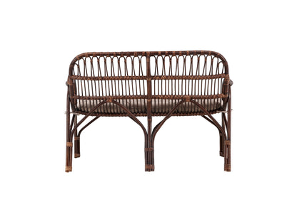 2-personers sofa, mørk valnød