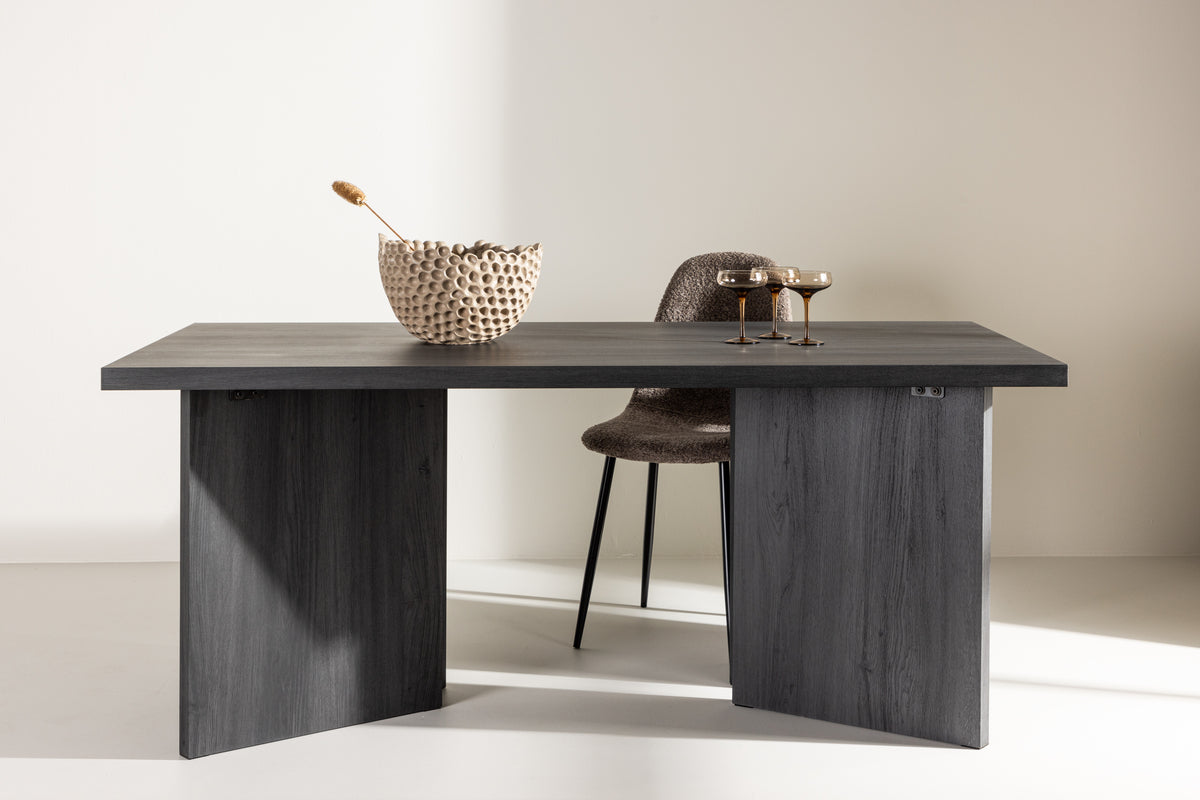 Bassholmen Rektangulært Spisebord 180 x 90 Sort