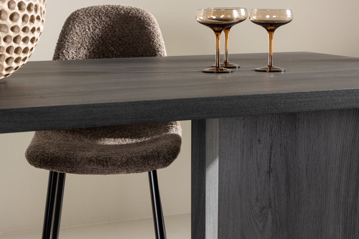 Bassholmen Rektangulært Spisebord 180 x 90 Sort