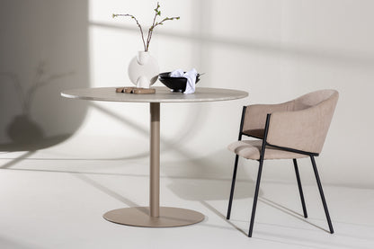 Lycke Rundt Spisebord ⌀110 Beige