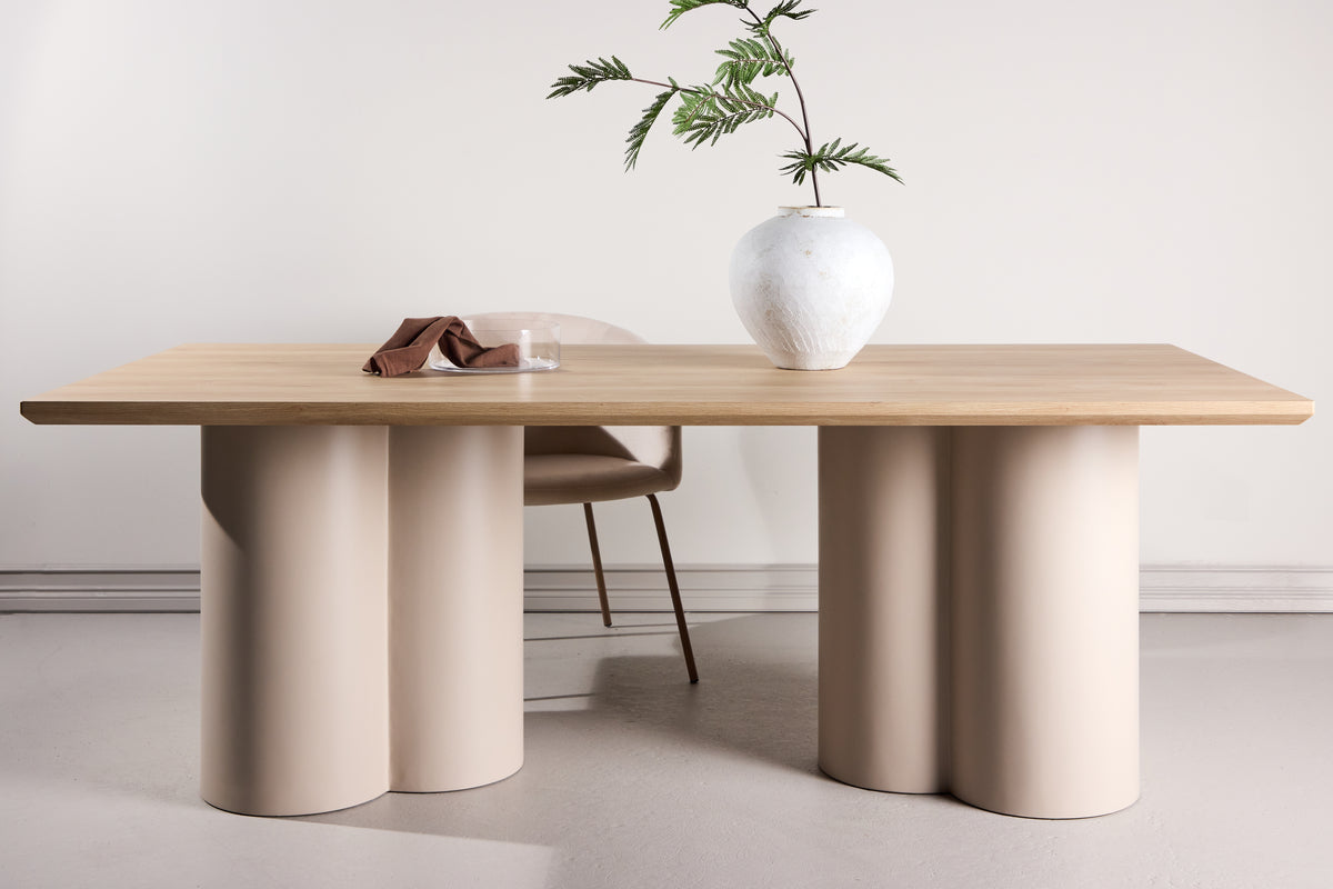 Rektangulært spisebord 210 x 100 Whitewash