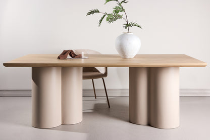 Rektangulært spisebord 210 x 100 Whitewash