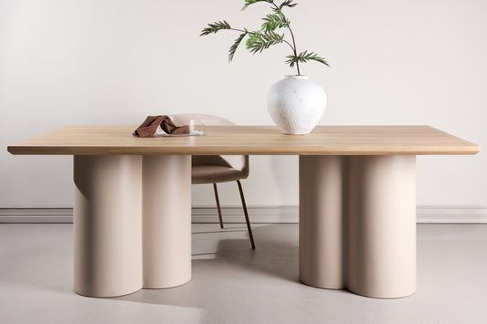 Rektangulært spisebord 210 x 100 Whitewash