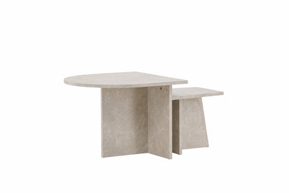 Sala Sofa Table Bord 1: 60 cm Bord 2: 40 cm x Bord 1: 60 cm Bord 2: 40 cm Beige