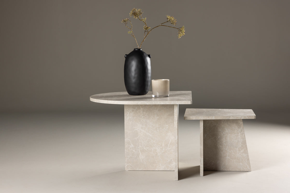 Sala Sofa Table Bord 1: 60 cm Bord 2: 40 cm x Bord 1: 60 cm Bord 2: 40 cm Beige