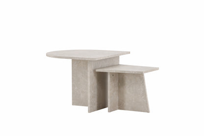Sala Sofa Table Bord 1: 60 cm Bord 2: 40 cm x Bord 1: 60 cm Bord 2: 40 cm Beige
