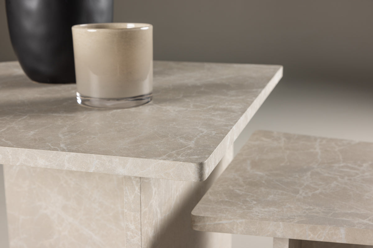 Sala Sofa Table Bord 1: 60 cm Bord 2: 40 cm x Bord 1: 60 cm Bord 2: 40 cm Beige