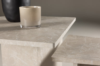 Sala Sofa Table Bord 1: 60 cm Bord 2: 40 cm x Bord 1: 60 cm Bord 2: 40 cm Beige