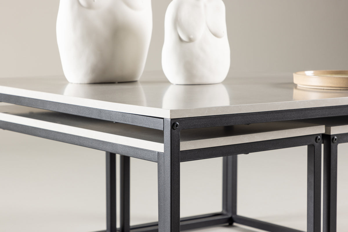 Sofa Bord Bord 1: 80 cm Bord 2: 73cm x Bord 1: 80 Bord 2: 38 cm Grå